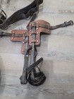 Vintage Klein Tools 8210 L r Tree Pole Climbing Spikes Gaffs Adjustable Leather