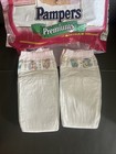 Open Pack Of 2 Junior Size Pampers Vintage Plastic Diapers