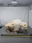 15 Pound Marble American White Bison Statue Sculpture