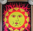 Vintage Original 1960s Zodiac Sun Blacklight Poster Astrology Sign Stars Pinup