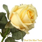 Artificial Realistic Roses Yellow Flowers 24  Real Touch Silk Roses Bouquet L   