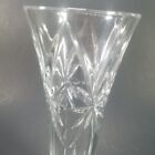 Vase Clear Cut Crystal Starburst Pattern 7 1 4 Inch  Tall Round Pedestal Base