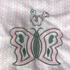 Just Born Pink Baby Blanket Butterfly Flowers White Dots Sherpa Lovey Security