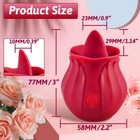 Rose Vibrator Clit Tongue Licking G-spot Dildo Massager Oral Adult Sex Toy Women
