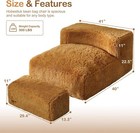 Big Bean Bag Chairs With Ottoman Large Bean Bag Chair For Adults Plush
