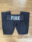 Super Rare Vs Pink Flare Leggings Rainbow Foil Leopard Vintage Bling  y2k Size M