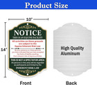 Equine Liability Sign - 10x14 Inch Metal Farm Sign  2 Pack  Weather Resistant