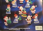Mr    Mrs  Santa Bucilla Felt Christmas Ornament Kit 83664 New Unopened