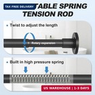 Black Shower Curtain Rod 31 To 80 Inch 1 Inch Diameter Adjustable Spring Tension