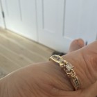 14k Yellow Gold Diamond Princess Cut Engagement Wedding Ring Set Prong Size 7