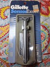 Vintage Gillette Sensor Excel Razor Metal Handle  2 Cartridges 1993 Deadstock