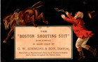 Vintage Victorian Equestrian Horse Boston Riding Sport Suit Antique Trade Card