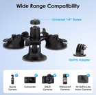 Suction Cup Car Triple Holder Mount For Gopro Hero  10 9 8 7 6 5 Dji   Camera