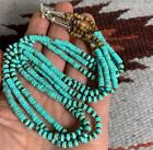 20  Southwest Tri-strands Turquoise Heishi Necklace gorgeous   y241l1-w1 