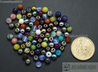 6mm Wholesale Natural Gemstone Round Spacer Beads Lapis Crystal Quartz Turquoise