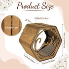 Hexagon Brown Wedding Card Box For Reception  Rustic Card Collection Holder