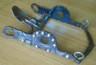 E  Garcia Tall Spade Bit   Wonderful Hand Engraved Sterling Inlaid Blued Steel