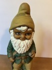 Vintage 12    Artist Hand Painted Ceramic Garden Gnome Fairy Elf Forest Dwarfish