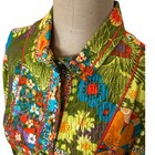 1960s Vintage Toby Tanner By Marjorie Scott Mod Colorful Print Dress Size