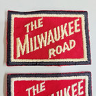 2 Vintage The Milwaukee Road Railroad Railway Embroidered Sew-on Patches Nos
