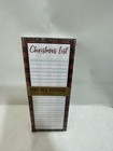 Eccolo 100 Sheets Graphic Plaid Christmas List Paper Magnetic Very Tall Note Pad