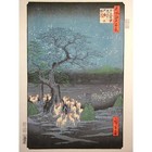 Hiroshige Japanese Woodblock Print Fox Fires Oji Shozoku Omisoka No Kitsunebi