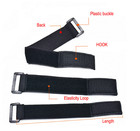 Hook And Loop Elastic Fastener  Cable Strap Ties Black Nylon Choose Your Size