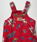 Vtg Oshkosh B gosh Vestbak Red Corduroy Horse Footsie Overalls Made In Usa 6-9 M