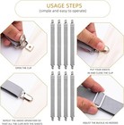 8pcs Grey Bed Sheet Straps Elastic Mattress Fasteners Holder Grippers Suspenders