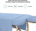 Massage Table Sheets Set - 3 Pcs 100  Cotton Flannel - Fitted Sheets  Flat Sheet
