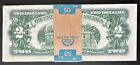     Two Dollar Red Seal  2 Bill Unc Cu    From Pack Consecutive Uncirculated Note    