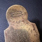 Vintage Antique  criterion  Brass   Cast Metal Wall Hang Paper Binder Clip