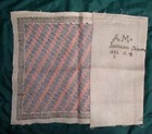 1888 Rare Unfinished Antique Victorian Sampler 