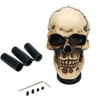 Resin Skull Gear Shift Knob  Crack Pattern Skull Shape Decorative Gear Beige