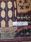 Vintage Rare And Unique Hand-knotted Central Asian Rug With Tribal Inscriptions