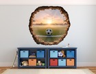 Soccer Wall Decal 3d Brick Hole Stadium Vinyl Sticker Kids Room Decor M-78