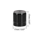 3pcs Potentiometer Knob Knurled Shaft Black 17mmx17mm Volume Control Knob