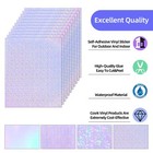 36 Sheets Holographic Sticker Paper  Transparent Holographic Vinyl Laminate F   