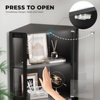 Corner Display Cabinet With Glass Doors 65  Lighted Curio Cabinet With 3 Color