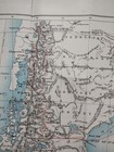 1904 Original Antique Map Of Patagonia  south America 