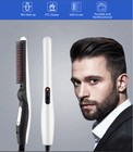 Pro Men Beard Straightener Brush Ceramic   Ionic Hair Anti-scald Hot Comb Gift