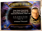 Stargate - Teal c Dual Costume Worn Relic - 2009 Rittenhouse