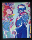 Peter Max   Colorful   1990 s Signed Print    New Golden Frame