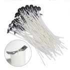50pcs Candle Wicks 6 Inch Cotton Core Pre-tabbed Smokeless Soy Wax Diy Craft Set