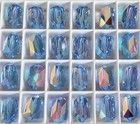 Vintage Swarovski 5204 15x10mm Barrel Bead Large  Light Sapphire Ab  4pcs 