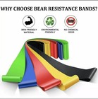 5 Resistance Bands Loop Set Strength Fitness Leg Exercise Yoga Workout Pull Up