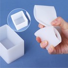 Square Silicone Resin Mold Epoxy Resin Mold 75x78x78mm Cube Casting Mold 2pcs  