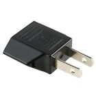 Eu Euro Europe To Us Usa Power Jack Wall Plug Converter Travel Adapter Black