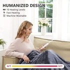 10 Level Heating Blanket Fast Electric Heated Throw Humanized Soft Flannel 50x60