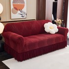 1 2 3 4 Seater Ruffled Sofa Cover Stretch Full Couch Protector Easy Fit Washable